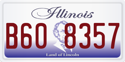 IL license plate B608357
