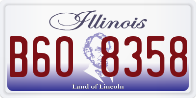 IL license plate B608358
