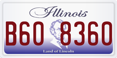 IL license plate B608360