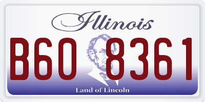 IL license plate B608361