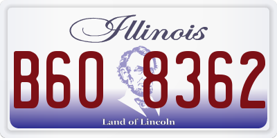 IL license plate B608362