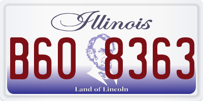 IL license plate B608363