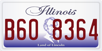 IL license plate B608364