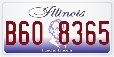 IL license plate B608365