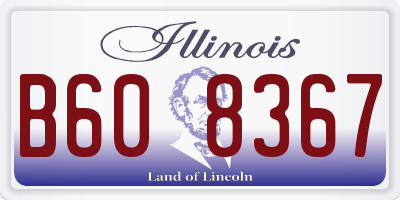 IL license plate B608367