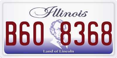 IL license plate B608368