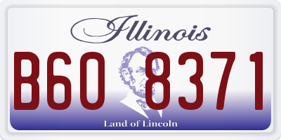 IL license plate B608371