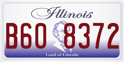 IL license plate B608372