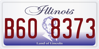 IL license plate B608373