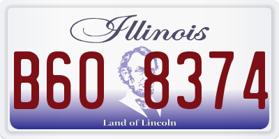 IL license plate B608374