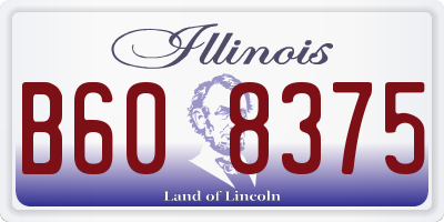 IL license plate B608375