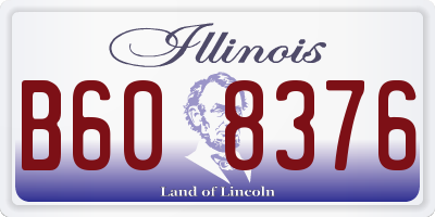 IL license plate B608376