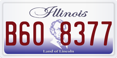 IL license plate B608377