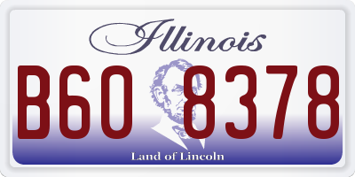 IL license plate B608378