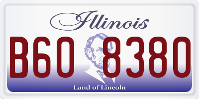 IL license plate B608380