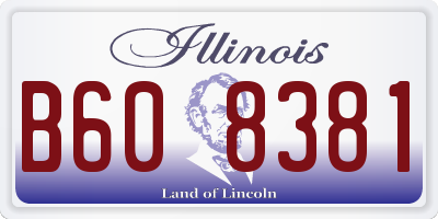 IL license plate B608381