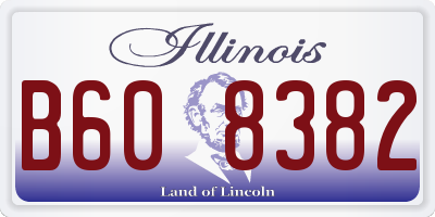 IL license plate B608382