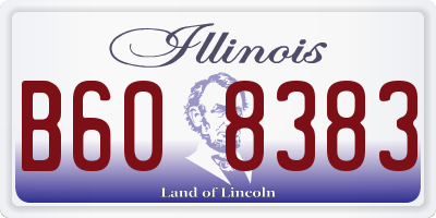 IL license plate B608383