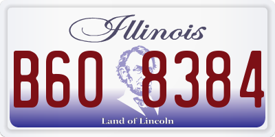IL license plate B608384