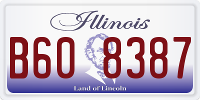 IL license plate B608387