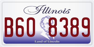 IL license plate B608389