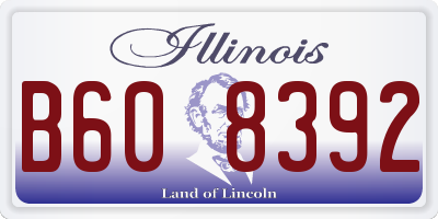 IL license plate B608392