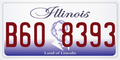 IL license plate B608393