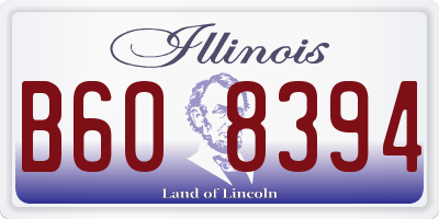 IL license plate B608394