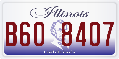 IL license plate B608407