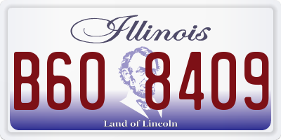 IL license plate B608409