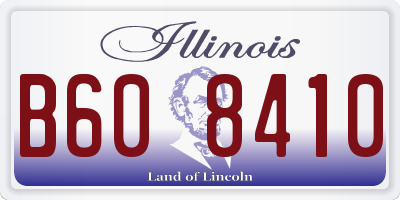 IL license plate B608410