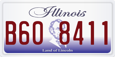 IL license plate B608411