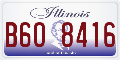 IL license plate B608416