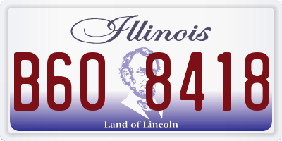 IL license plate B608418