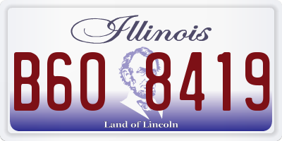 IL license plate B608419