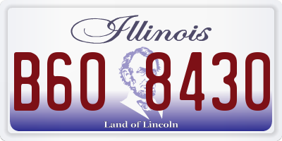 IL license plate B608430