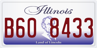 IL license plate B608433