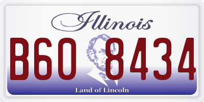 IL license plate B608434