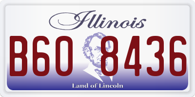 IL license plate B608436