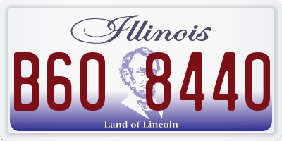IL license plate B608440