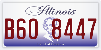 IL license plate B608447