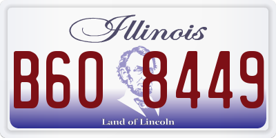 IL license plate B608449