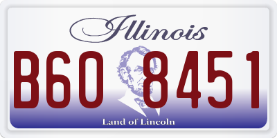 IL license plate B608451