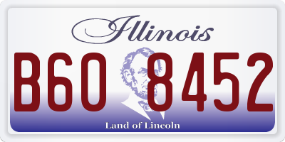 IL license plate B608452
