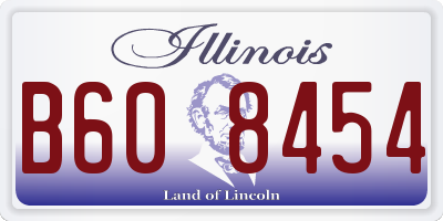 IL license plate B608454