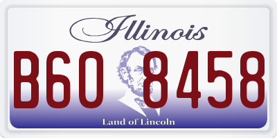 IL license plate B608458