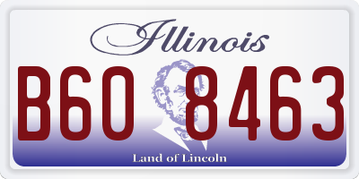 IL license plate B608463