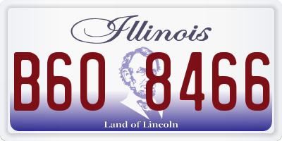 IL license plate B608466
