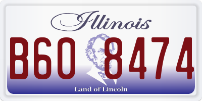 IL license plate B608474