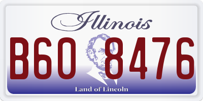 IL license plate B608476
